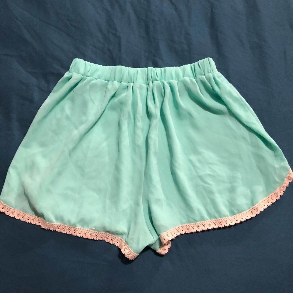 Aqua blue shorts